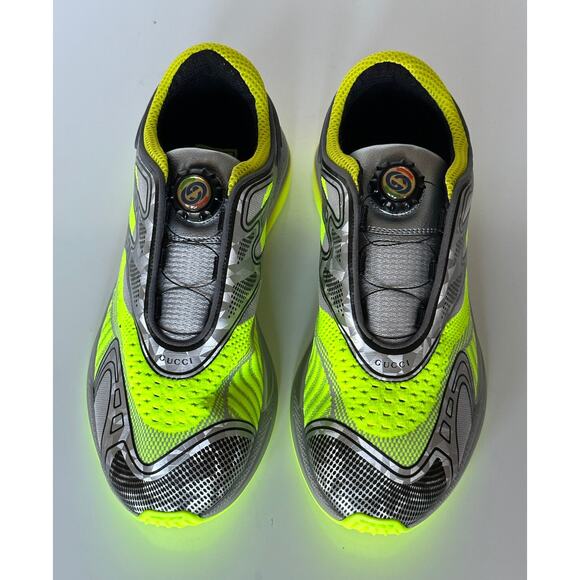 Gucci Ultrapace R Sneakers In Black and Green 6.5 US (Gucci 6) 620337 IT NIB main image 10